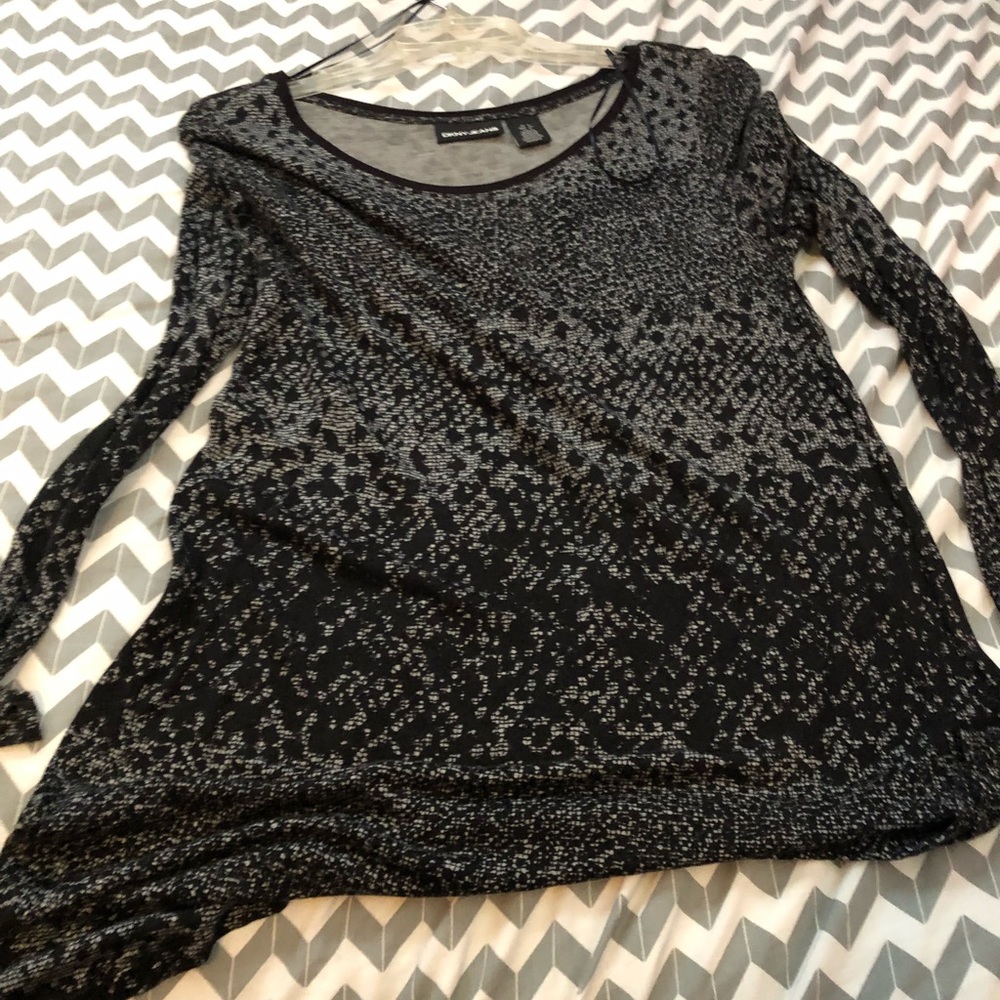 Black and grey blouse
